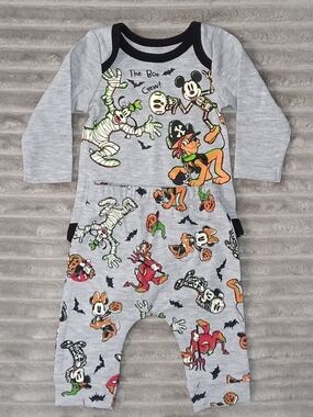 NWOT Disney NB Halloween Crew Character 2 Piece Bodysuit & Pants Mickey Unisex